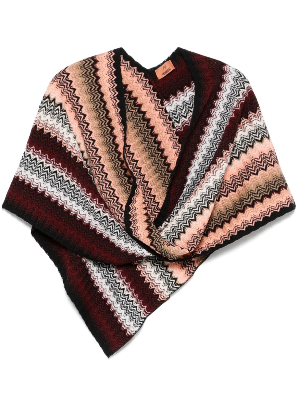 zigzag-woven poncho