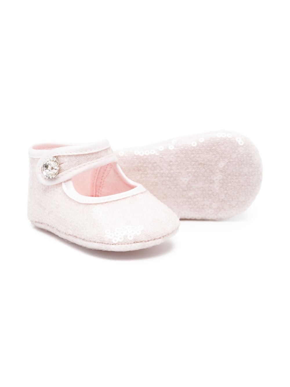 Monnalisa sequinned pre-walkers - Roze