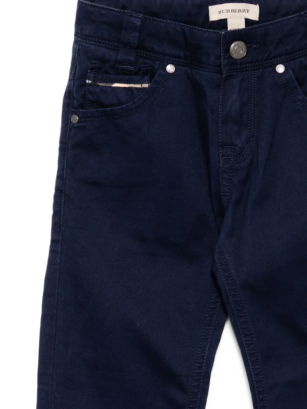 Burberry Kids Straight broek Blauw