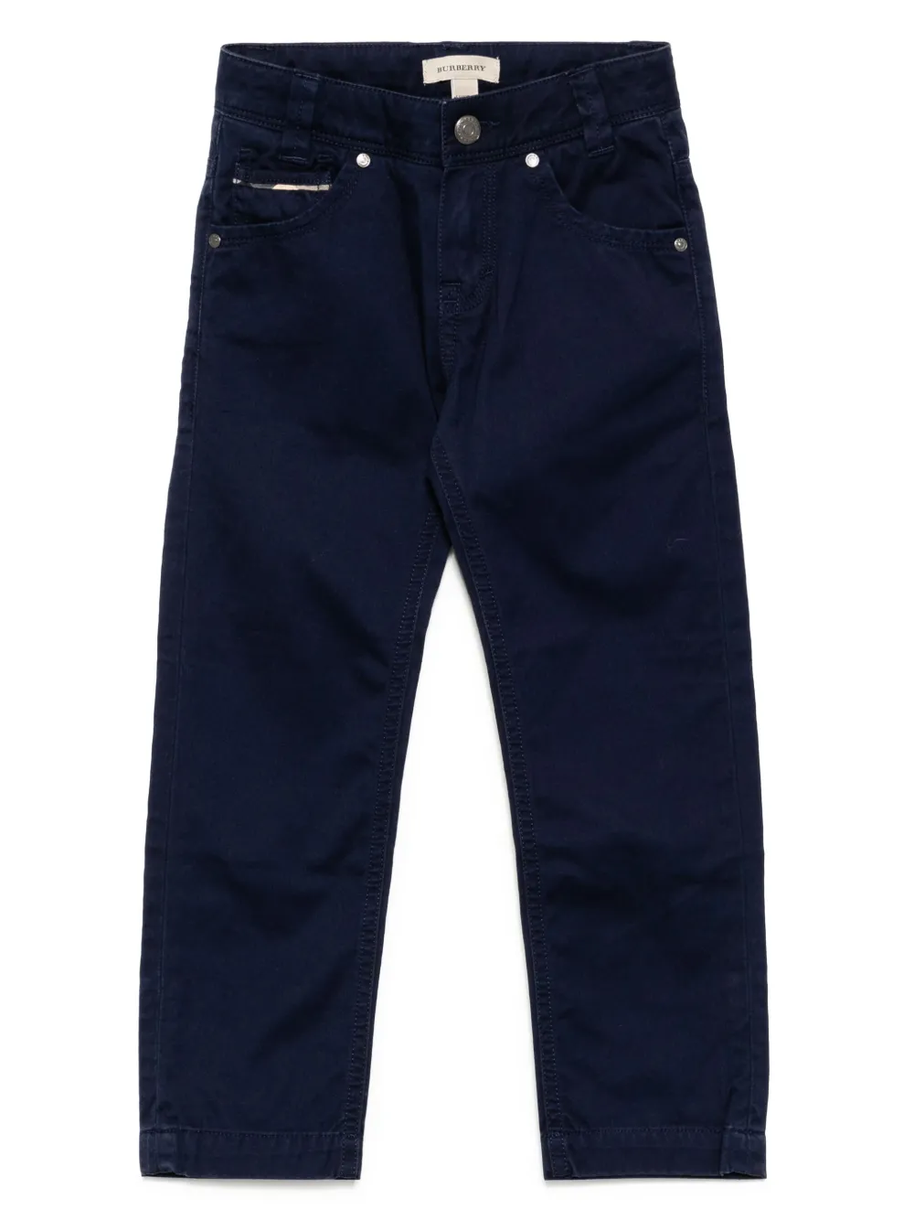 Burberry Kids Straight broek Blauw