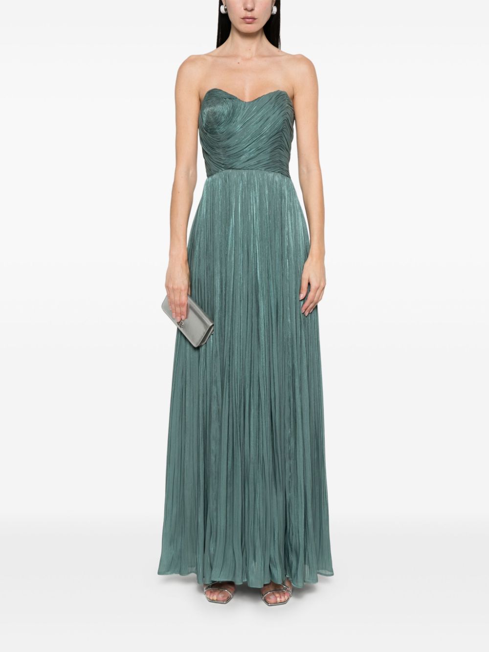 Ana Radu Strapless avondjurk - Groen