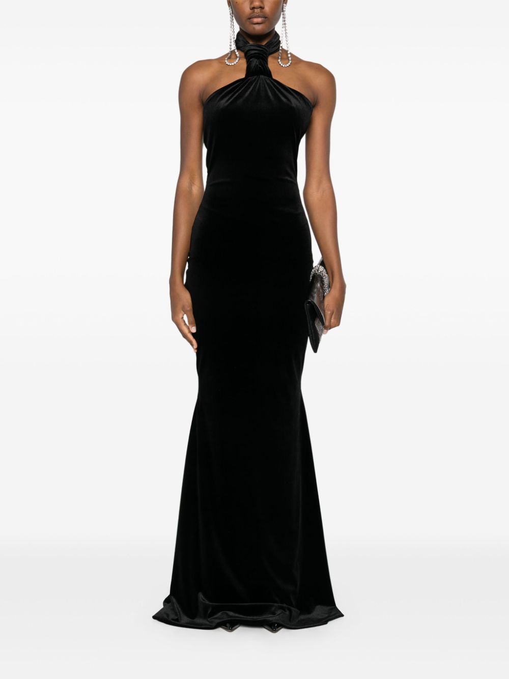 Ana Radu velvet maxi dress - Black