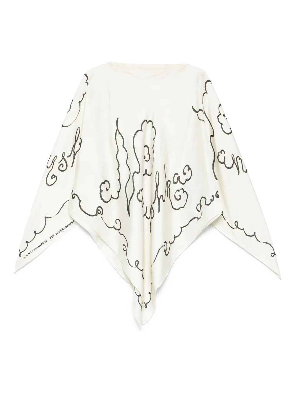 cut-out silk scarf