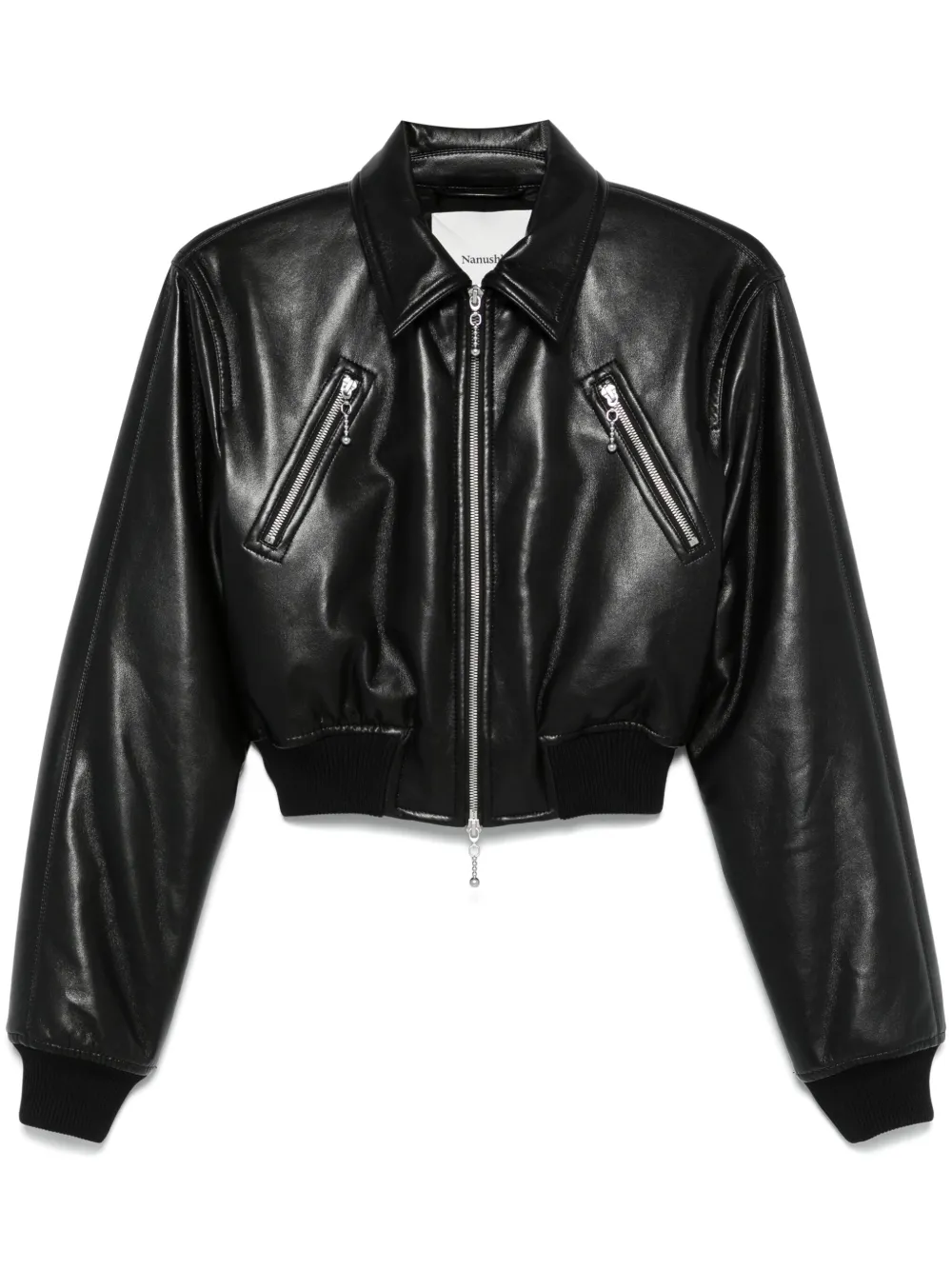 faux-leather jacket