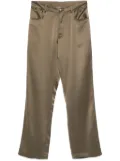 Nanushka satin trousers - Brown