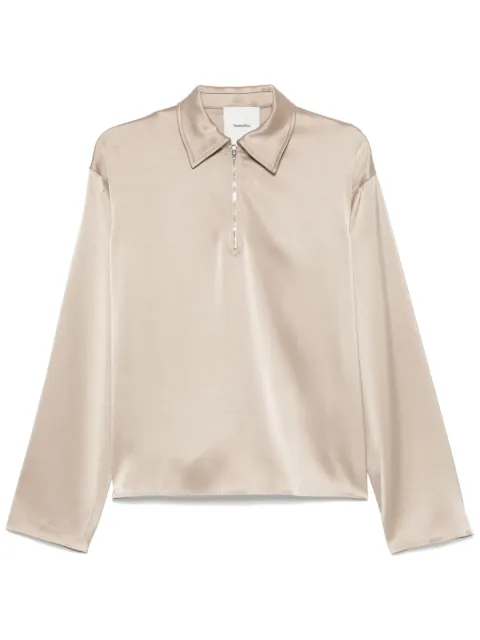 Nanushka satin polo top