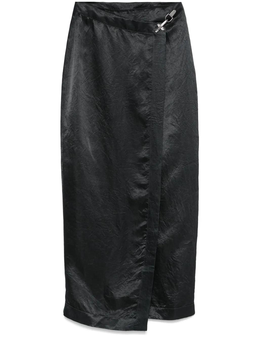 wrap midi skirt