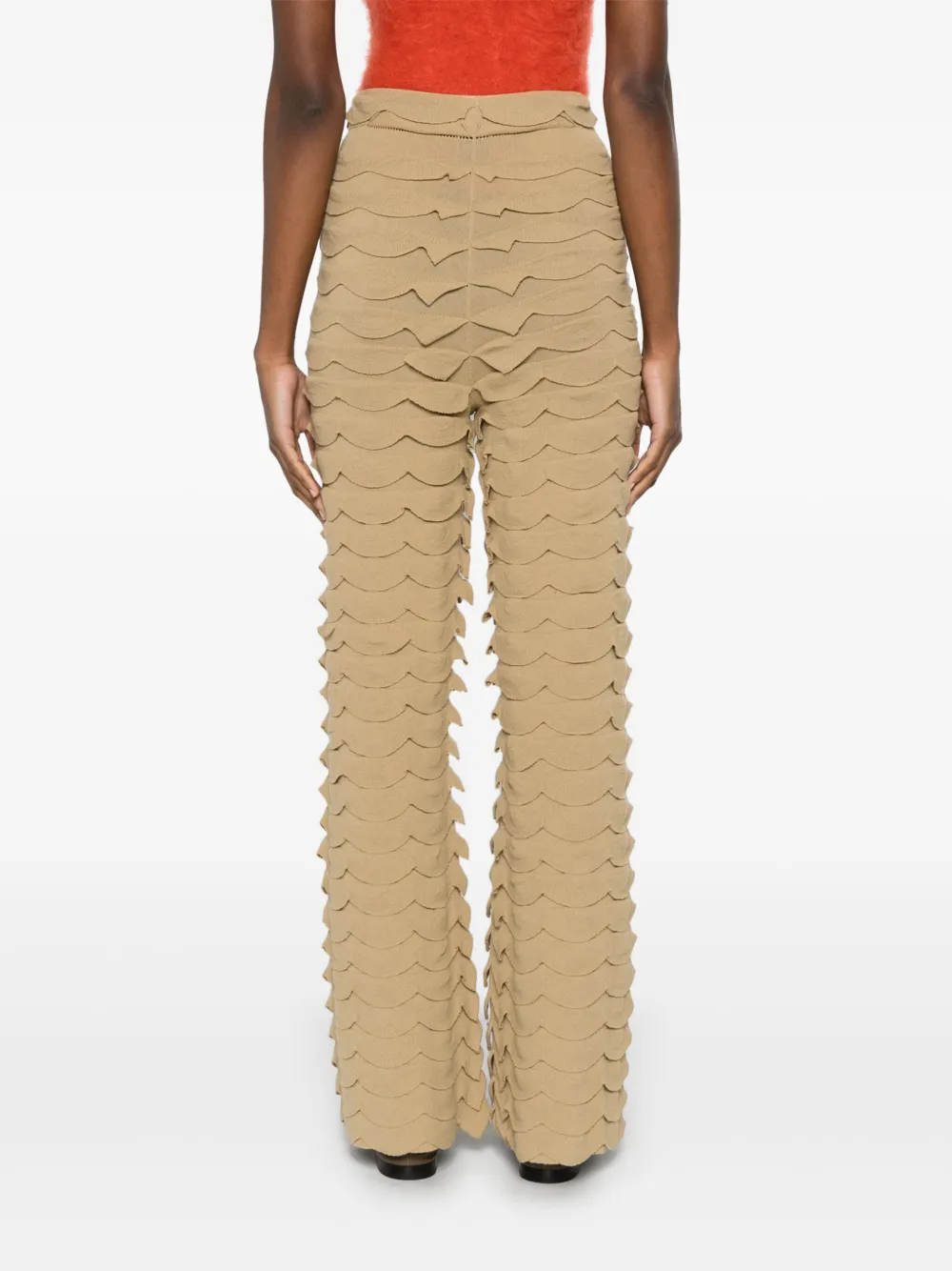 Nanushka Broek met ruches Bruin