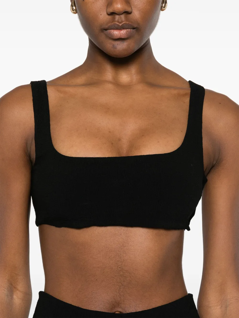 Nanushka Cropped bralette Zwart