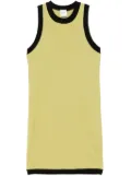 Nanushka ribbed-trim mini dress - Green