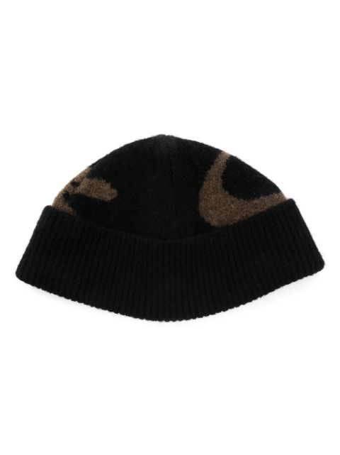 Nanushka intarsia-motif beanie