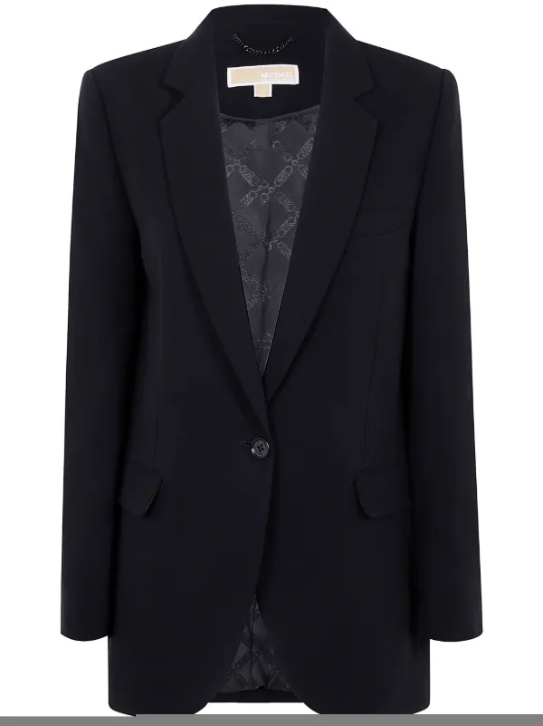 アウターその他 Michael Kors Woman Blazer Black MF4108YENX 001 Michael Michael Kors Crepe Blazer | Black | FARFETCH