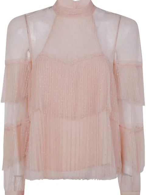 TWINSET ruffled tulle blouse