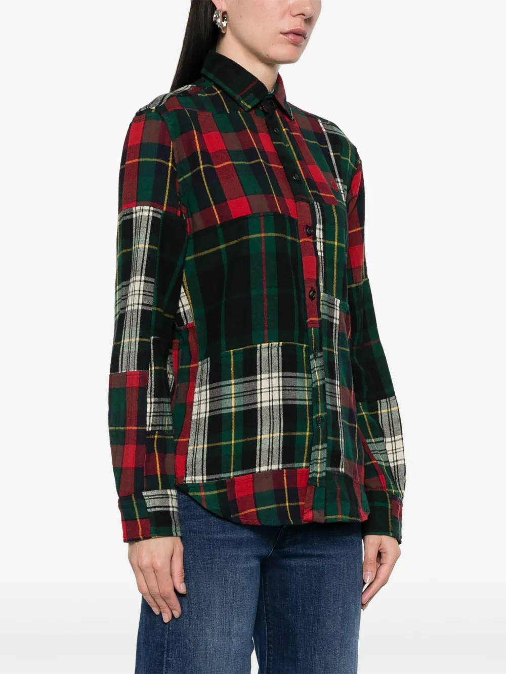 Polo Ralph Lauren Geruit blouse Blauw