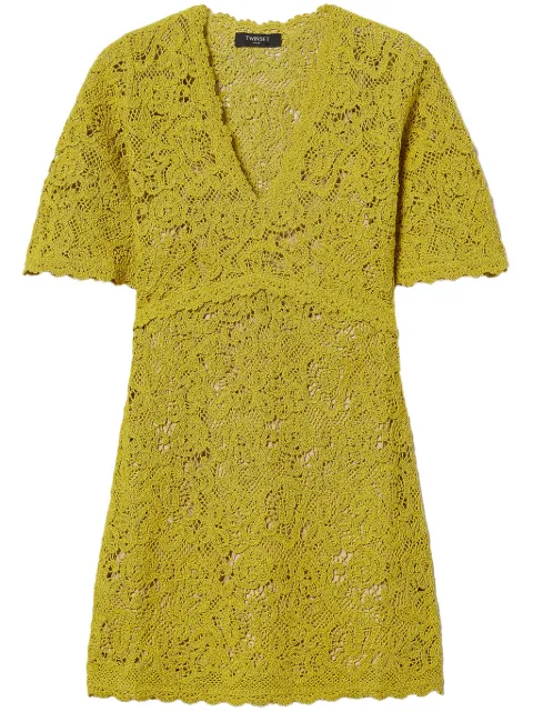 TWINSET crocheht knit mini dress