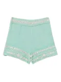 TWINSET embroidered high-waisted shorts - Green