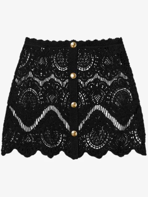 TWINSET falda corta de ganchillo