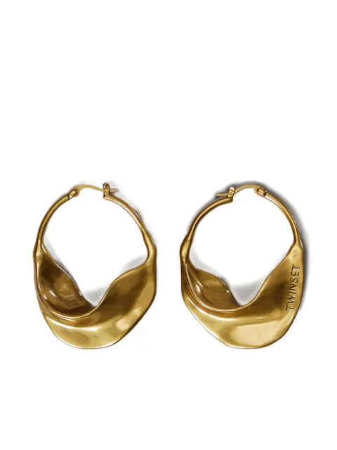 TWINSET aretes con diseño drapeado