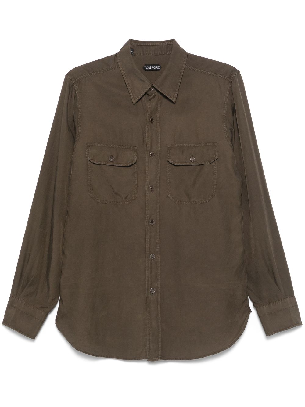 TOM FORD twill shirt - Brown