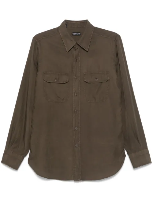 TOM FORD chemise en serge - Marron - TOM FORD - Modalova