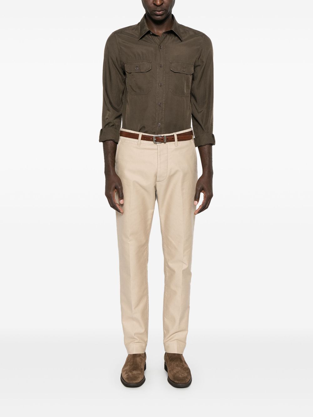 TOM FORD twill shirt - Brown