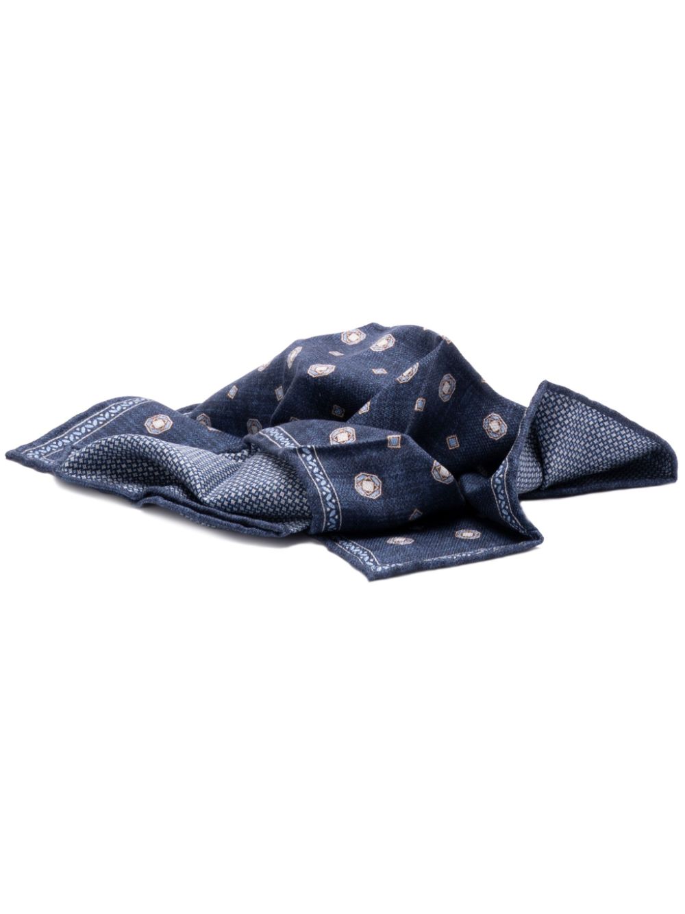 Brunello Cucinelli double-face pocket square - Blue