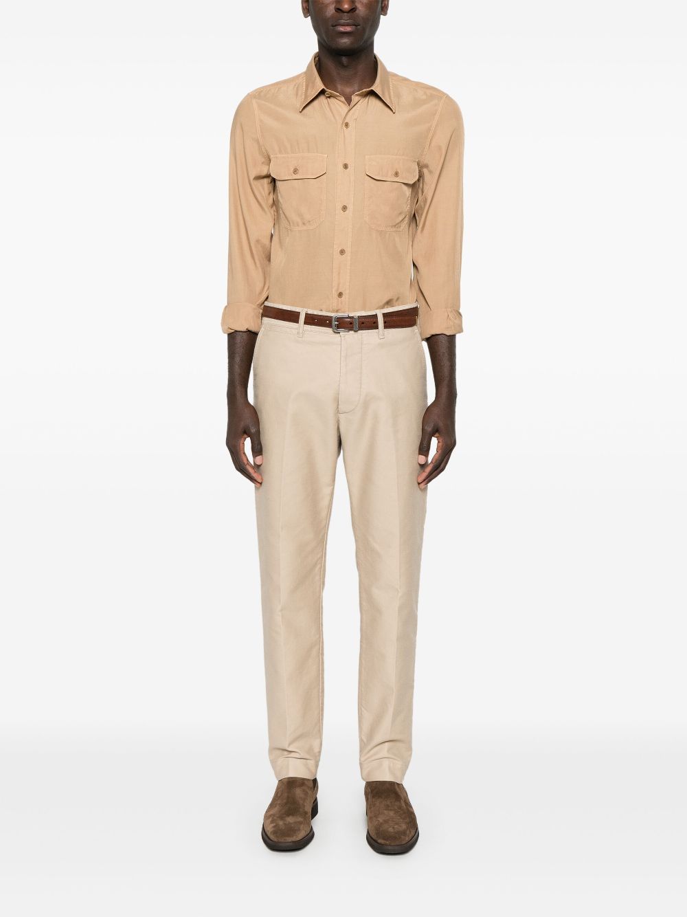 TOM FORD twill shirt - Brown