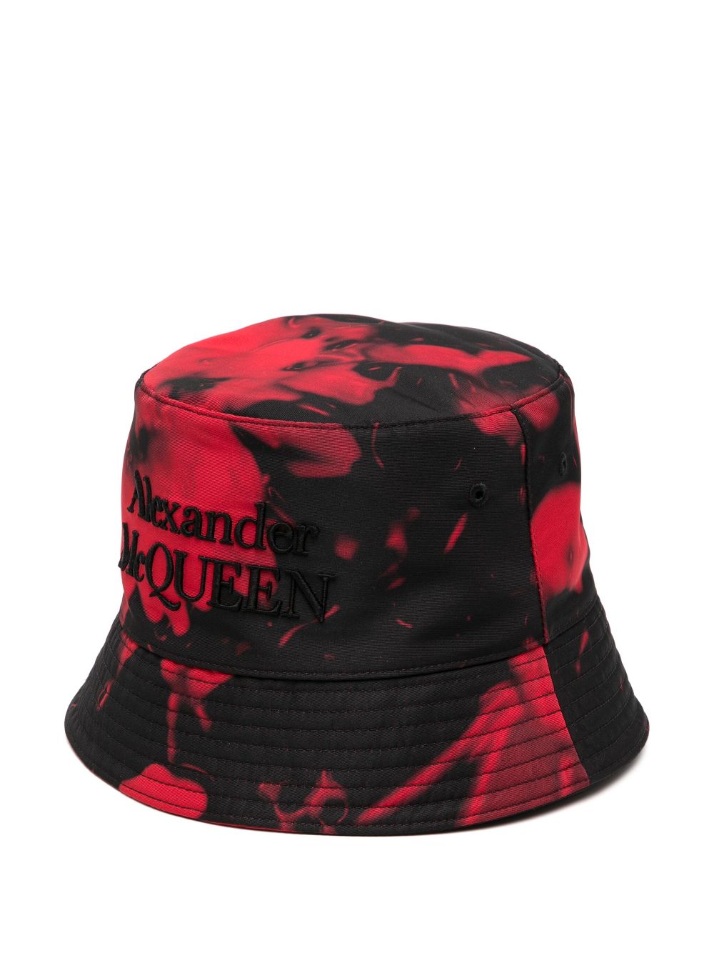 Alexander McQueen embroidered logo bucket hat - Black