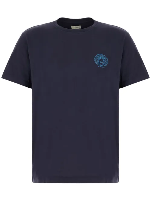 T-shirt en coton à logo imprimé - ETRO - Modalova