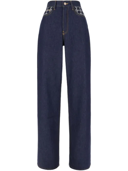 Jean droit à motif monogrammé - AMIRI - Modalova