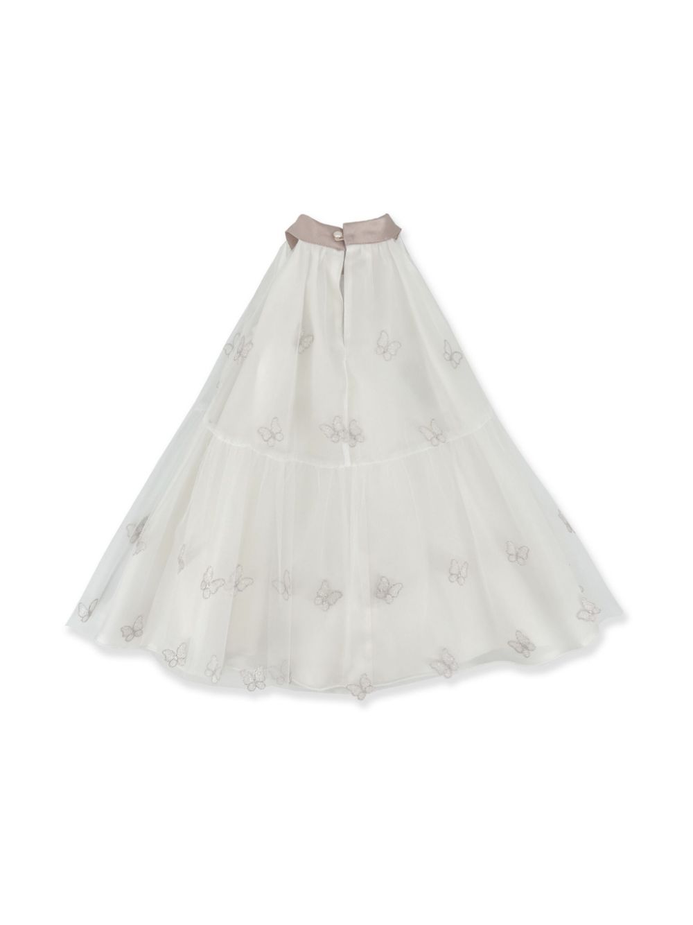 La Stupenderia butterflies-detailed tulle dress - Wit