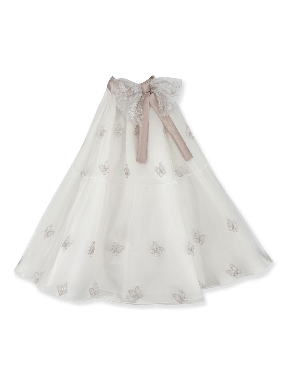 La Stupenderia butterflies-detailed tulle dress - White