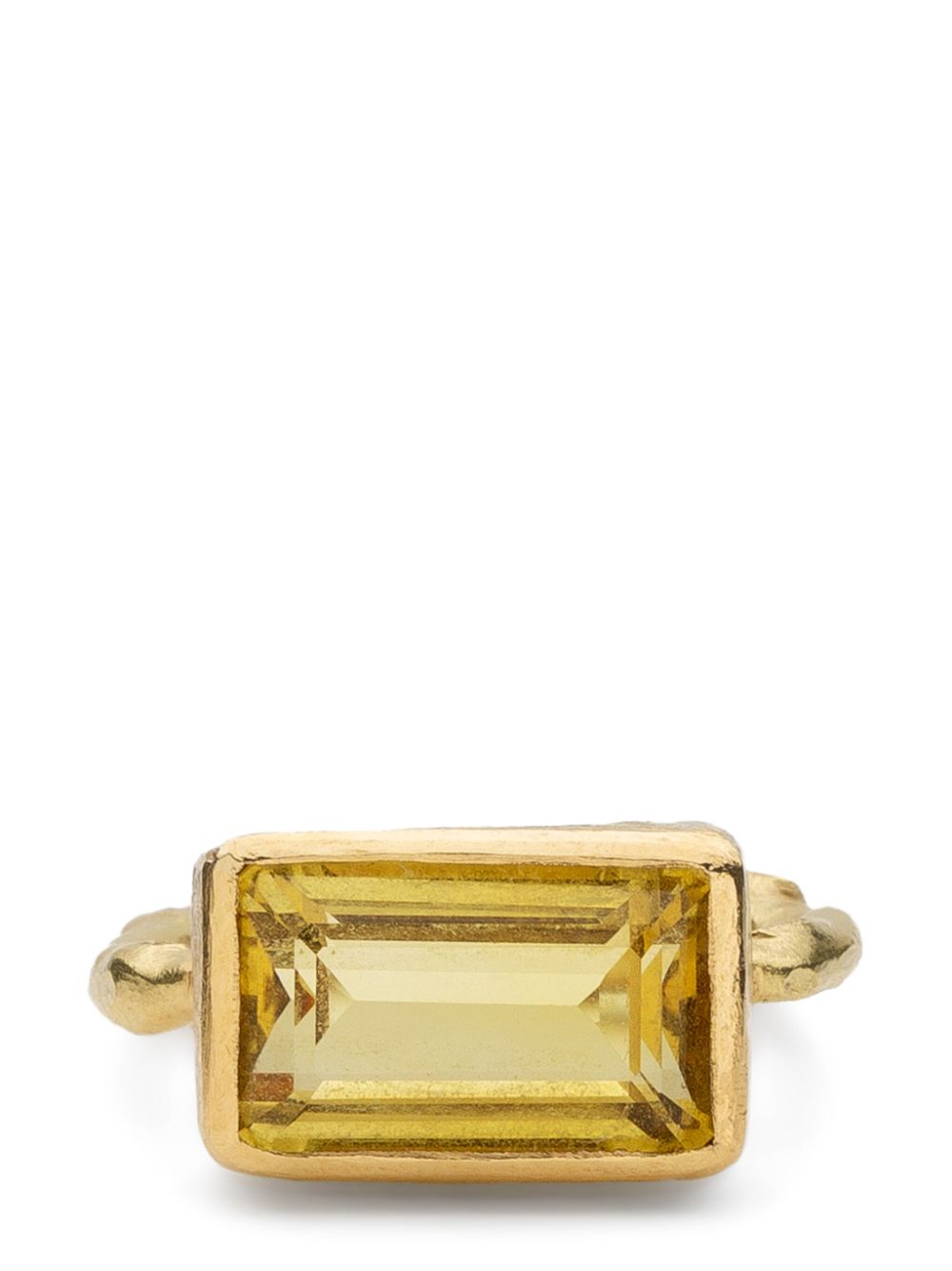 18K yellow gold beryl ring