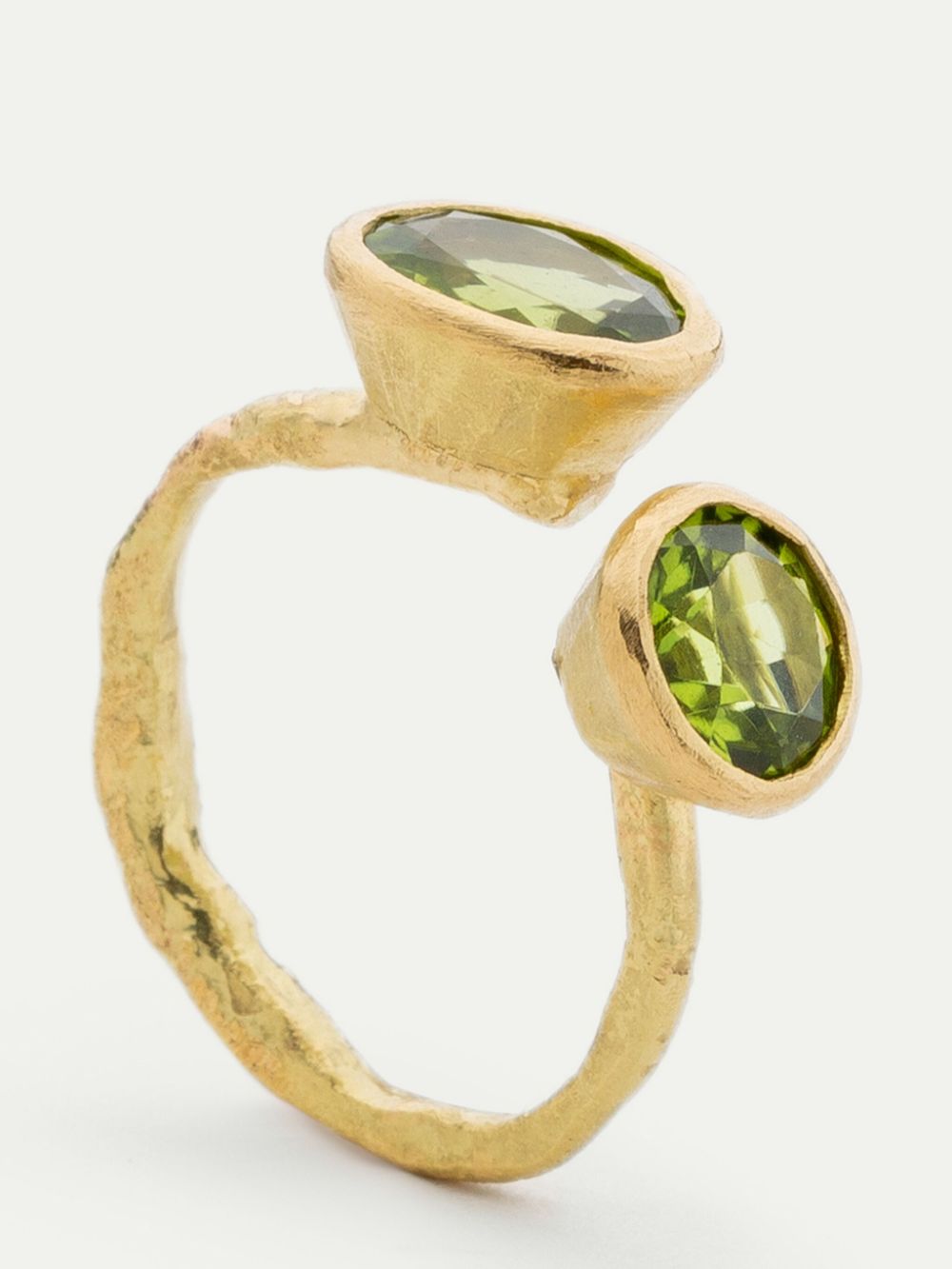 DISA ALLSOPP 18K yellow gold Double peridot ring - Goud