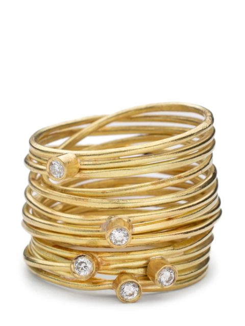 DISA ALLSOPP 18K yellow gold Spaghetti diamond ring