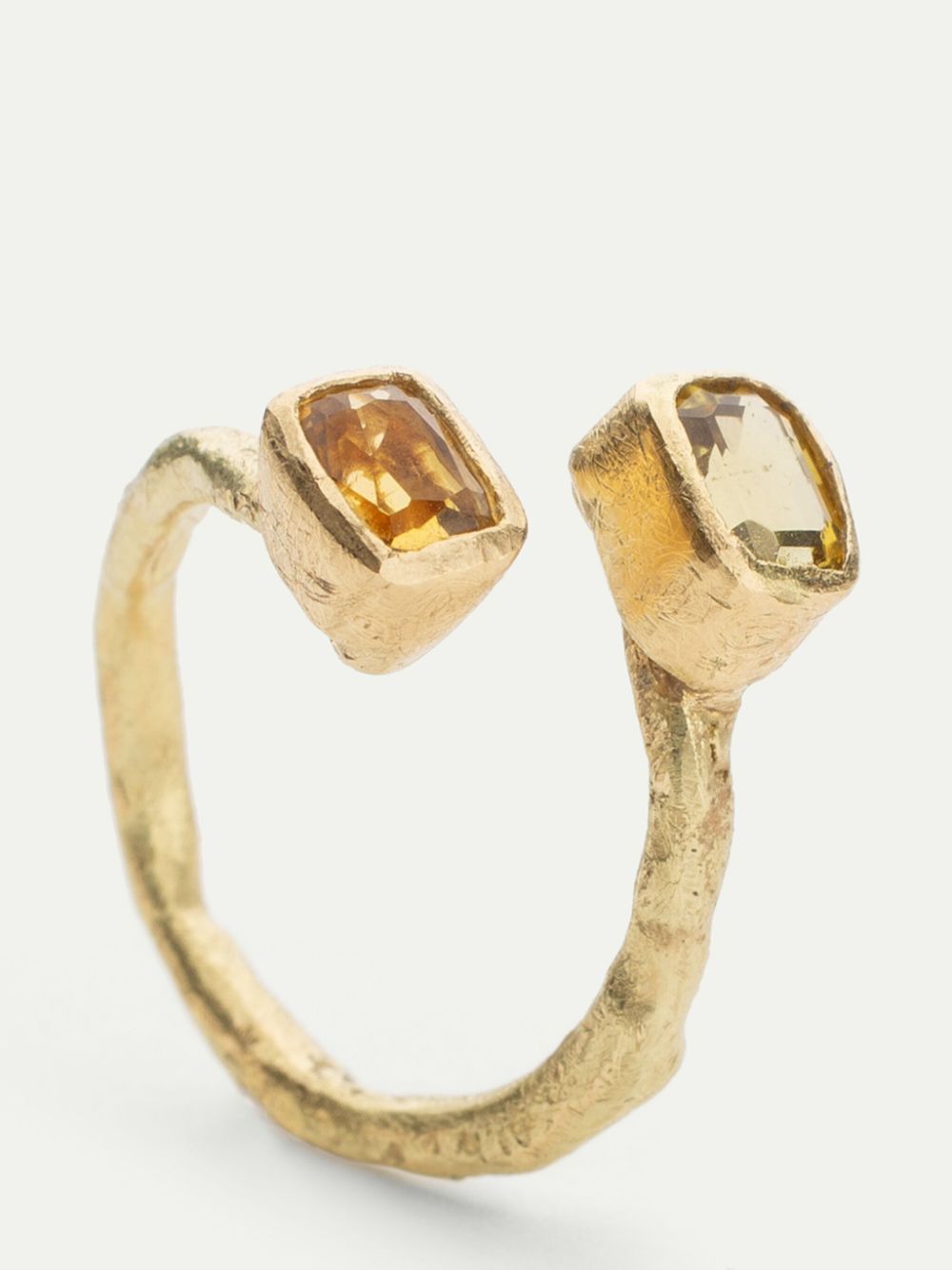 DISA ALLSOPP 18K yellow gold Double citrine ring - Goud