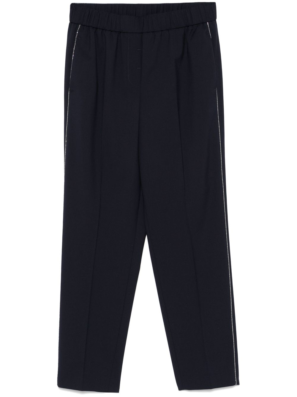 Peserico beaded-trim trousers - Blue