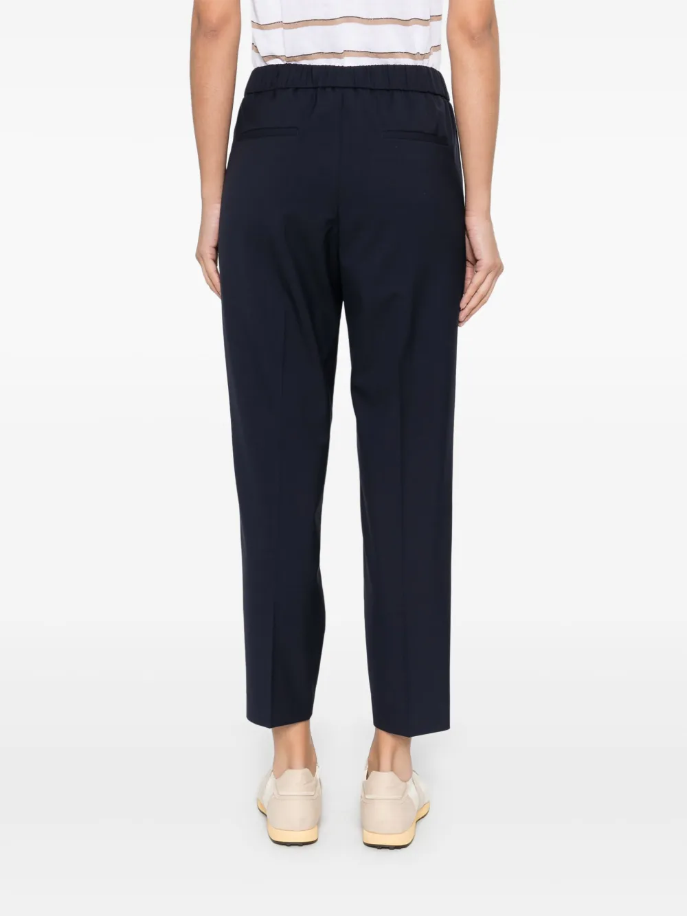 Peserico Broek met kralen afwerking Blauw