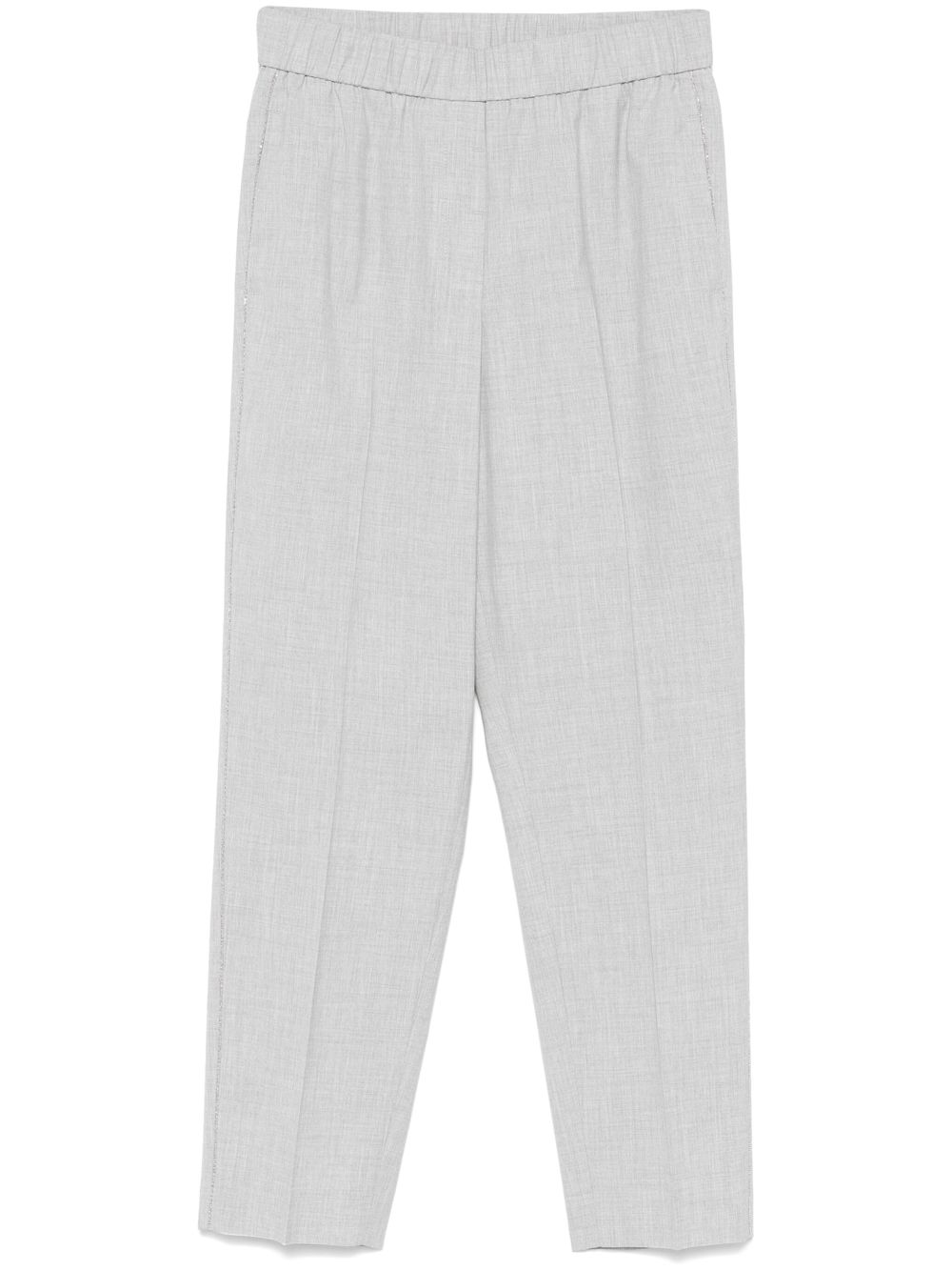 Peserico beaded-trim trousers - Grey