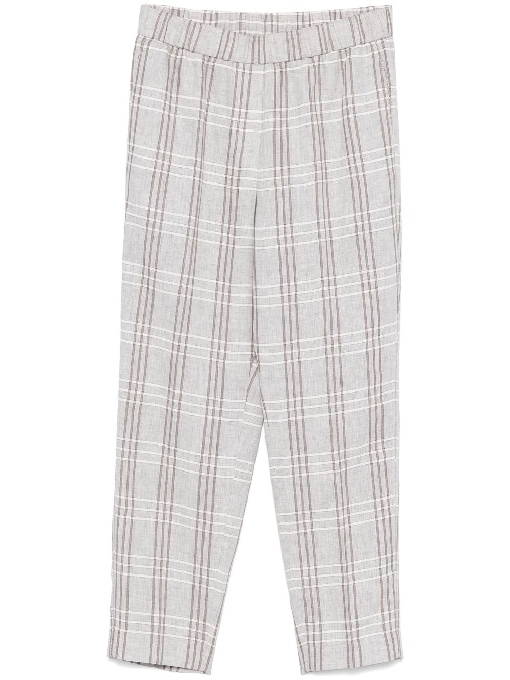 Peserico checked trousers - Grey