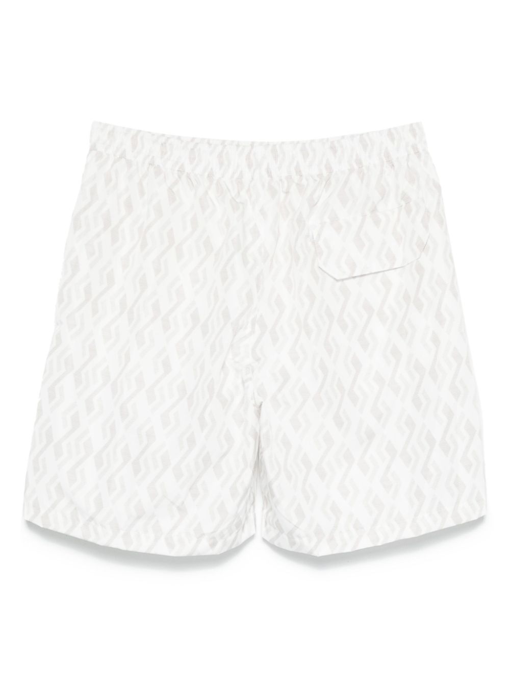 Eleventy graphic-print swim shorts - White