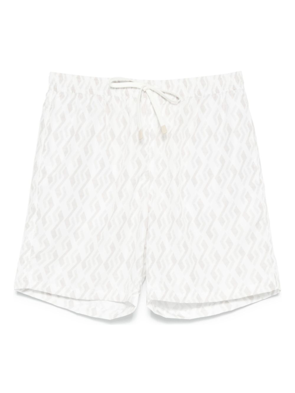 Eleventy graphic-print swim shorts - White