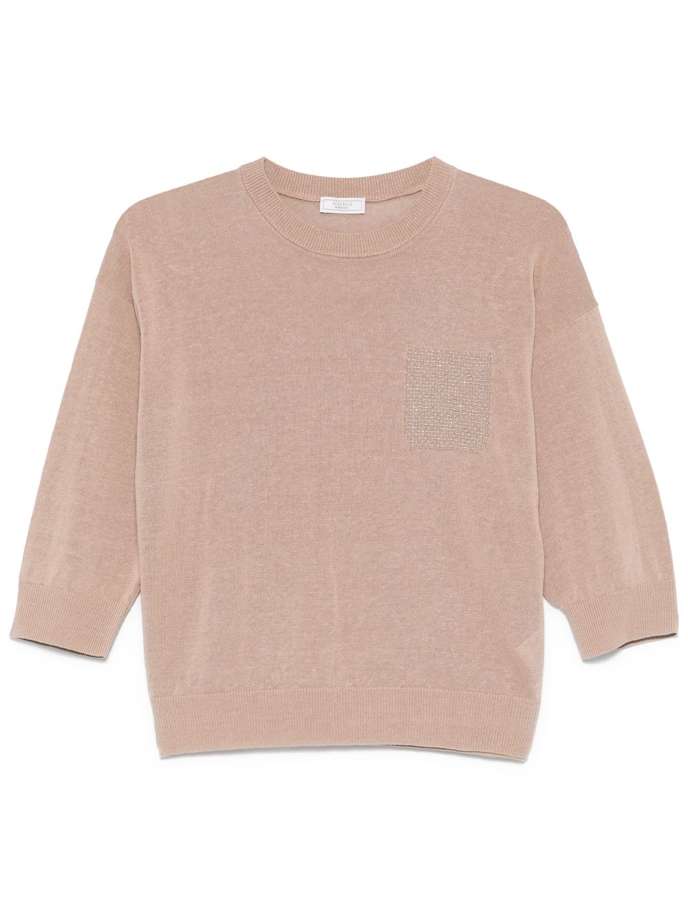 Peserico bead-detailing sweater - Brown