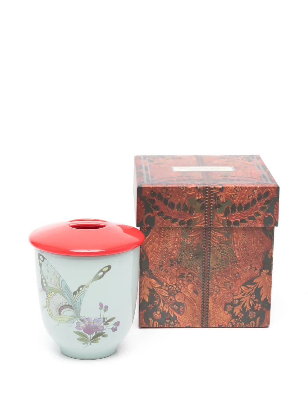 Shop Pierre-louis Mascia Butterfly-print Candle In Blue