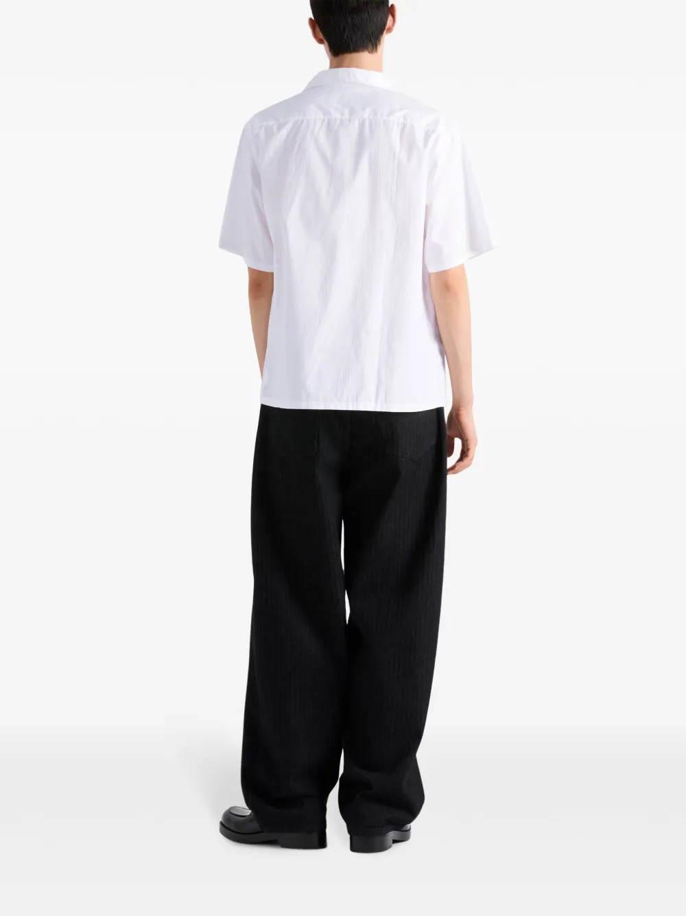 Prada Bowlingshirt met logopatch Wit