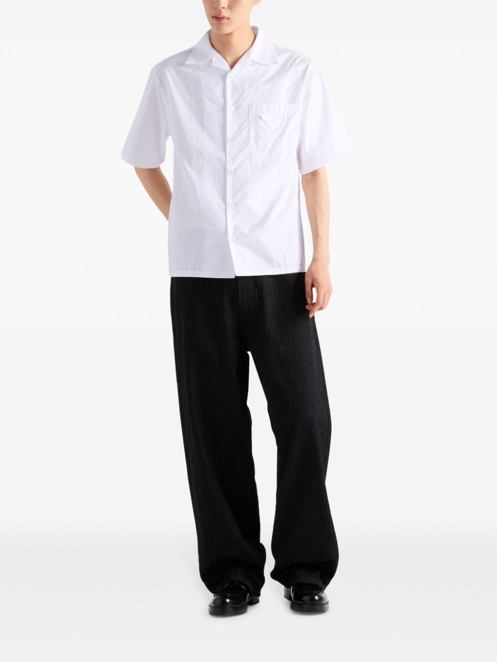 Prada Cotton bowling shirt - Wit