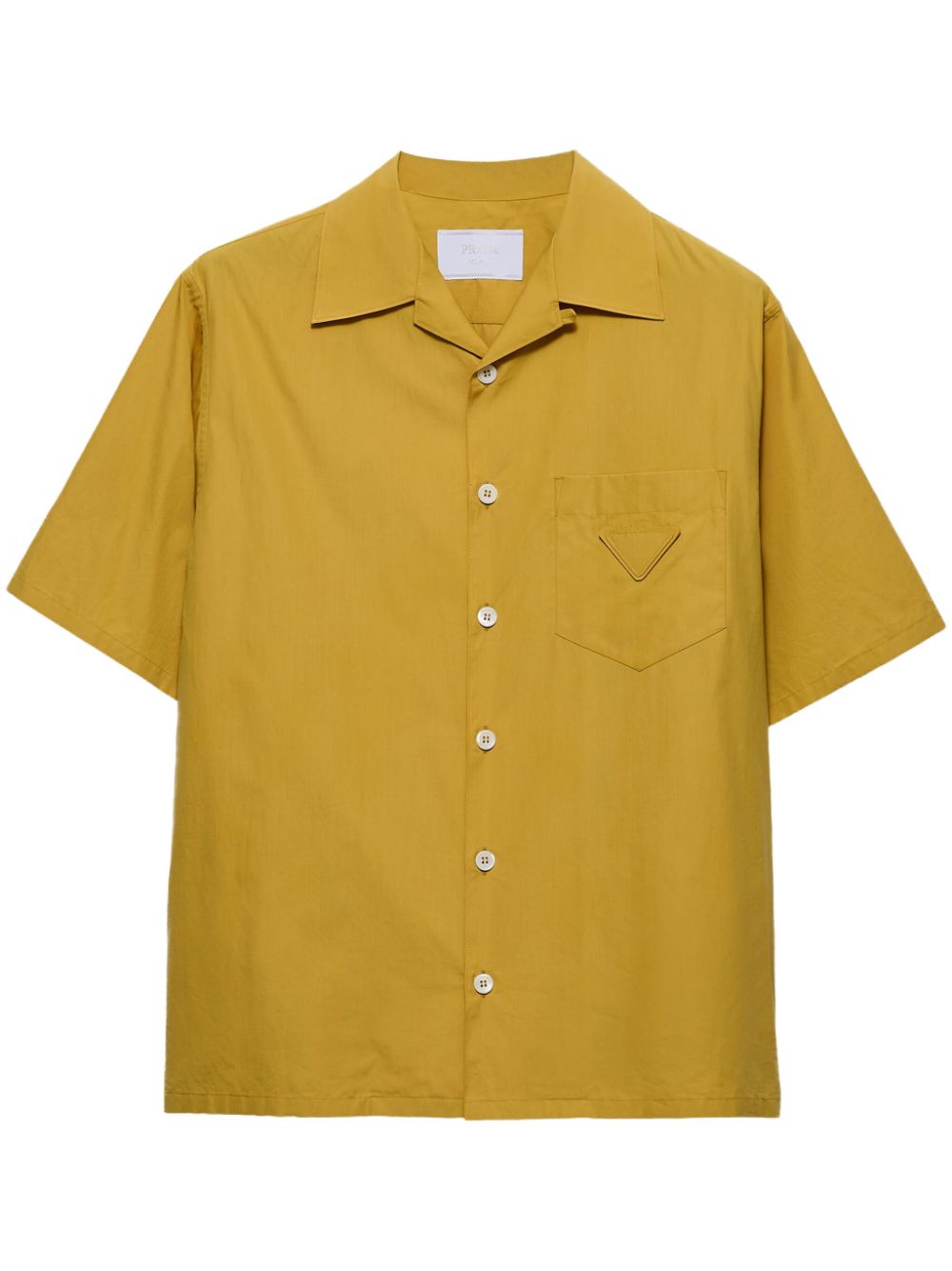 Prada Bowlingshirt met logopatch Geel