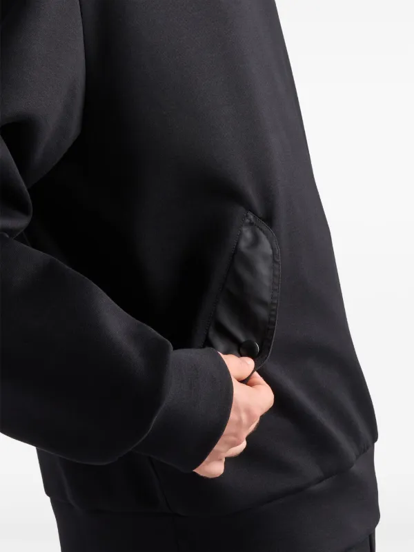 パーカー・フーディ PRADA Black cotton blend sweatshirt (UJL04CSOOO11JE F0806) Black Technical Cotton Hoodie | PRADA