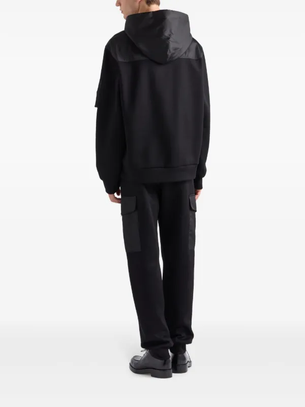 Prada Cotton Hoodie | Black | FARFETCH