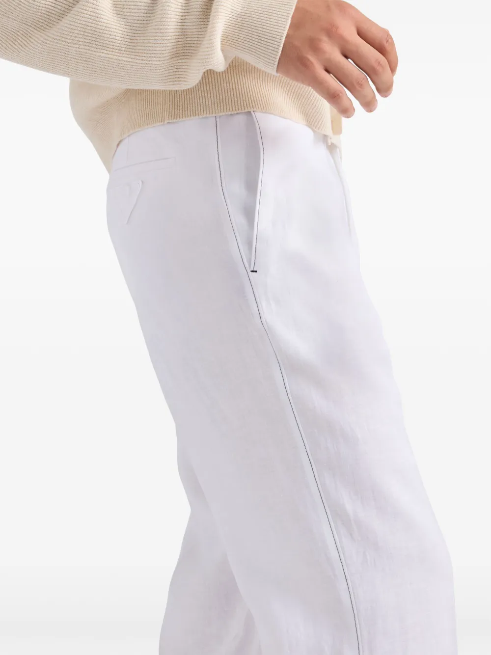 Prada Linnen broek Wit